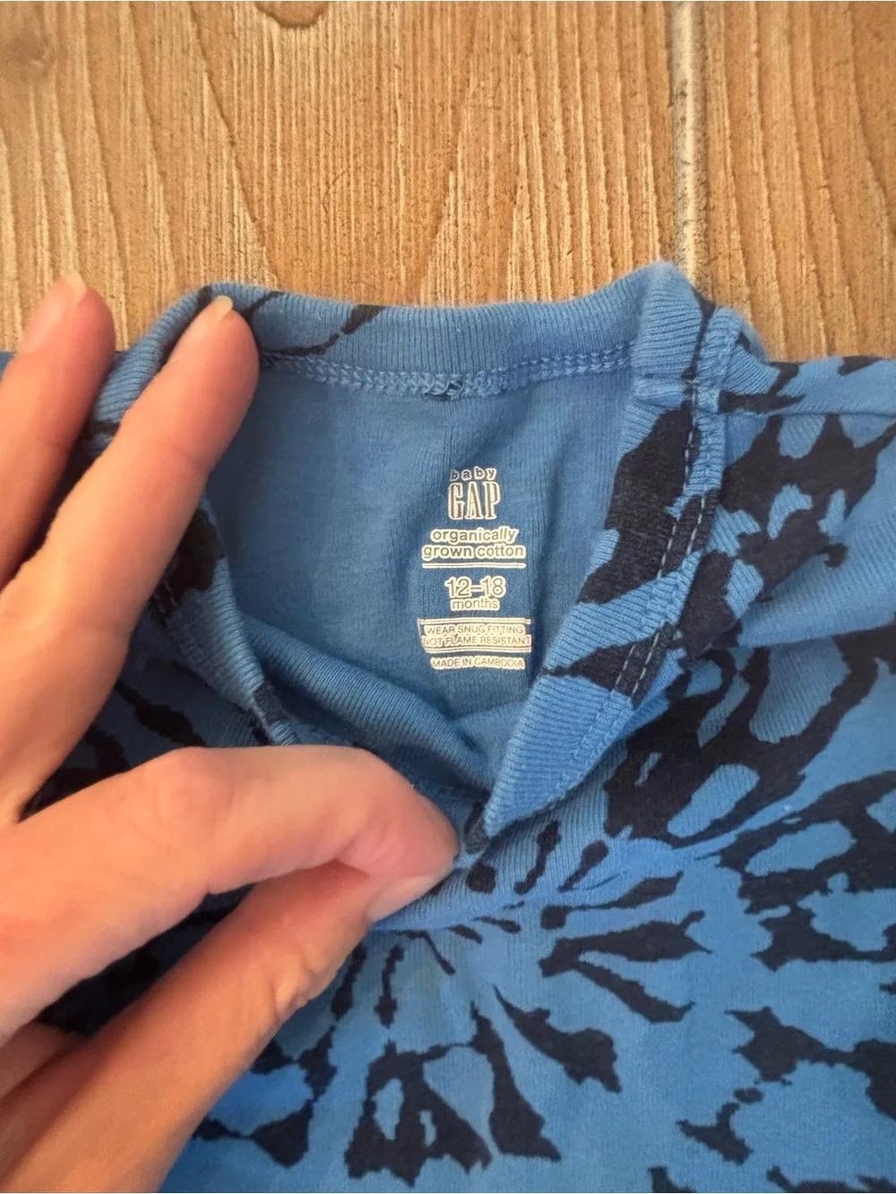 GAP Blue and Black Tie-Dye Short Set Size 12-18 months